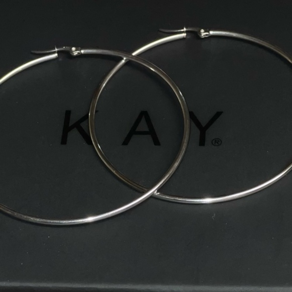 925 Sterling lever Hoops, 70mm Stamped hallmarked large thin lightweight